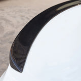 [Real Carbon Fiber] OEM bakre trunklipspoiler för Tesla Model S 2014+