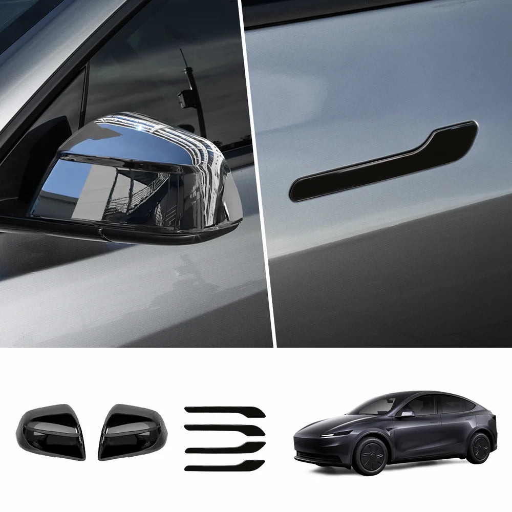 ABS Side Mirror Covers & Door Handle Covers for 2026 New Tesla Model Y Standard