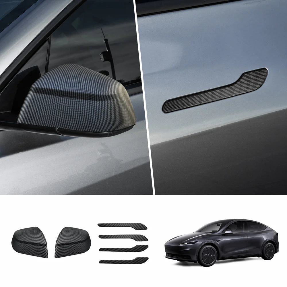 ABS Side Mirror Covers & Door Handle Covers for 2026 New Tesla Model Y Standard