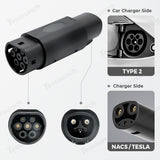 NACS/Tesla to Type 2 EV Charge Adapter for Tesla Model 3/Y/S/X/Cybertruck