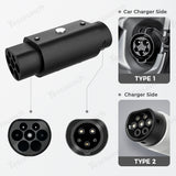 Type 2 to Type 1 EV Charging Adapter