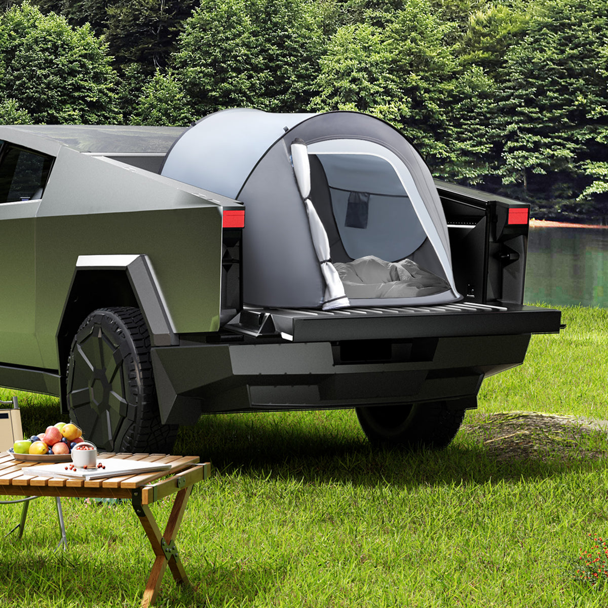 car trunk tent Portable Trunk Bed Pop-Up Camping Tent for Cybertruck