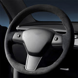 Alcantara Hand Stitch Steering Wheel Cover for Tesla