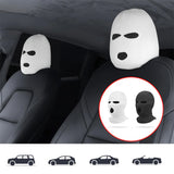 Personlig rolig hatt för Tesla Car Seat Headcover- Passar modell 3/Y/S/X