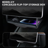 Model 3/Y Hidden Central Control Screen Lower Storage Box Tissue Storage for Tesla (Adequado para 2024 Model 3 Highland)