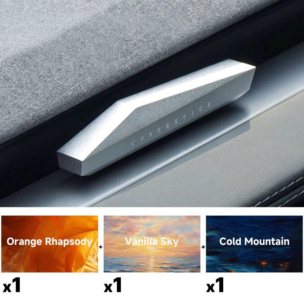 Cybertruck-Style Dashboard Air Freshener for Tesla Model 3 Highland 2024+ / Model Y Juniper 2025+ - T-Launch
