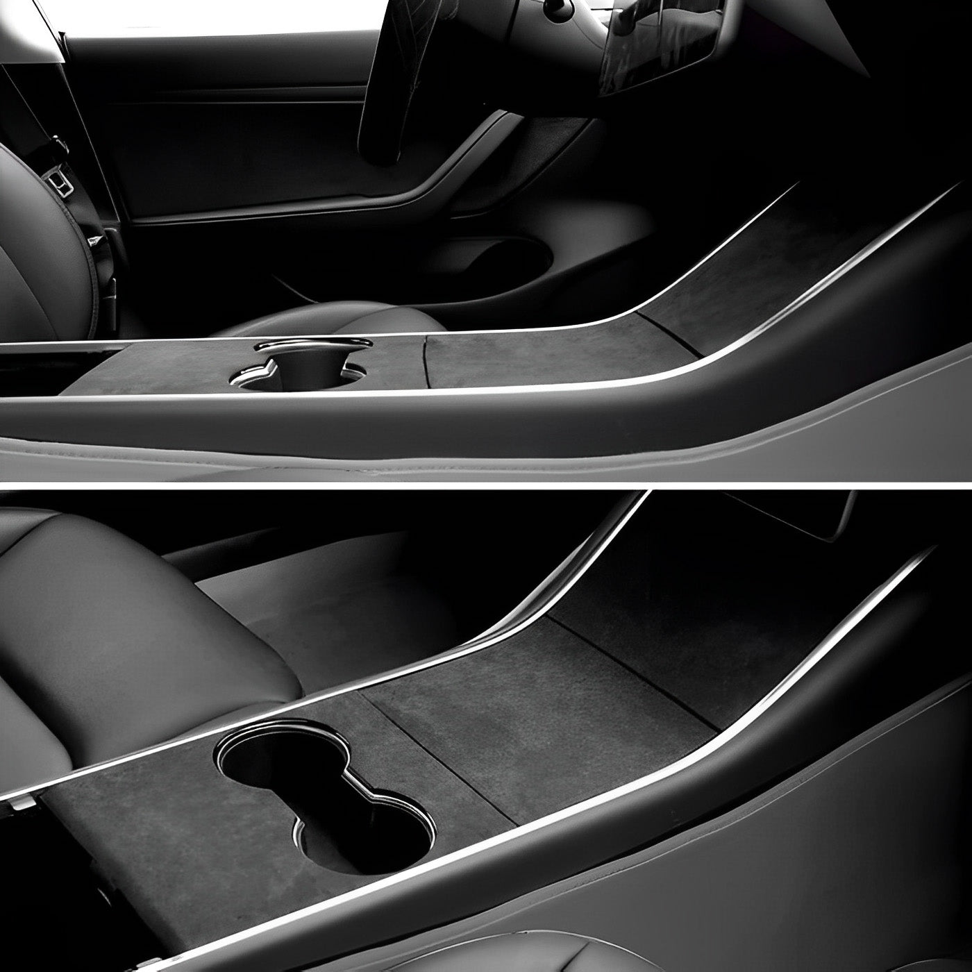 Alcantara Center Console Cover For Tesla Model 3/Y (2017-2023)