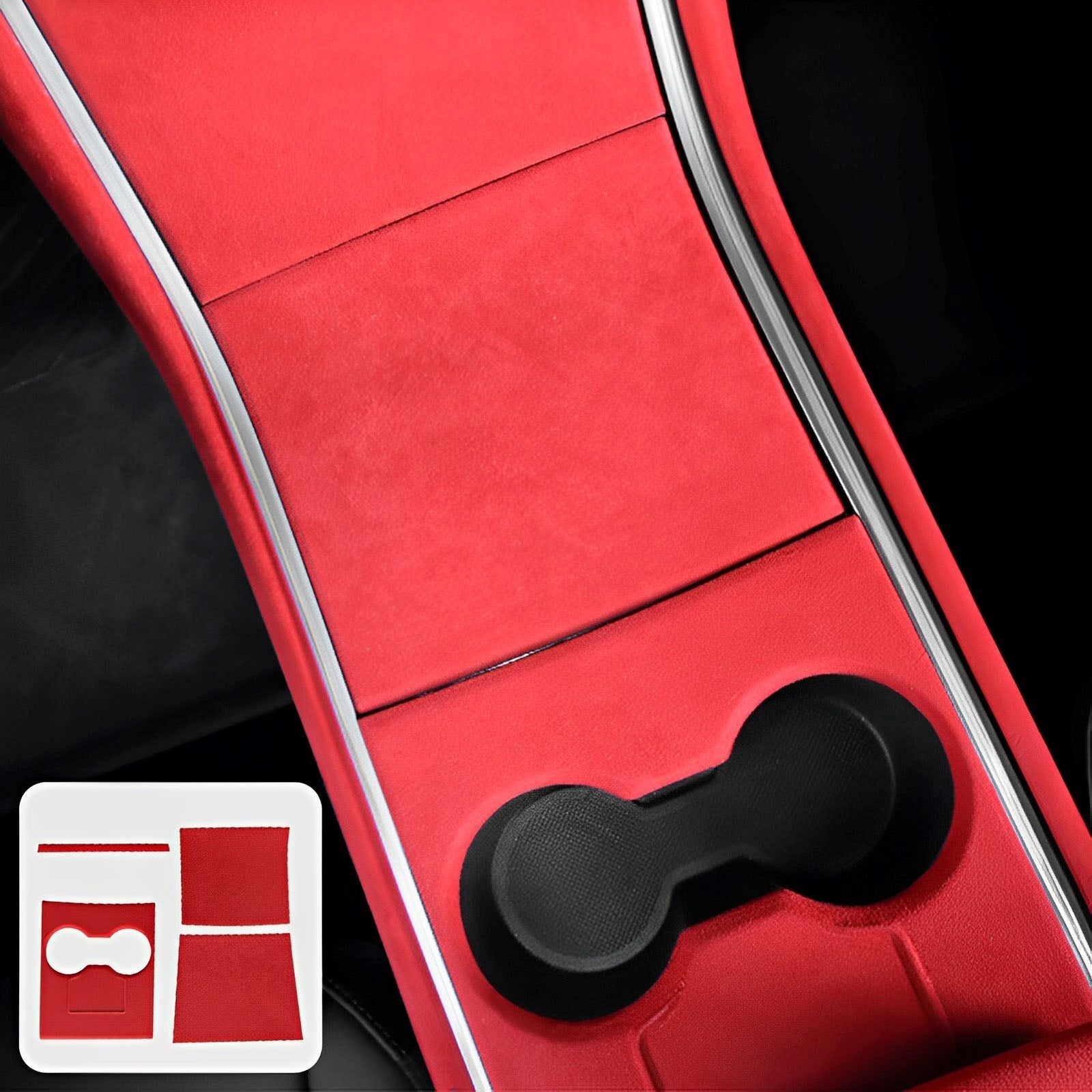 Alcantara Center Console Cover For Tesla Model 3/Y (2017-2023)