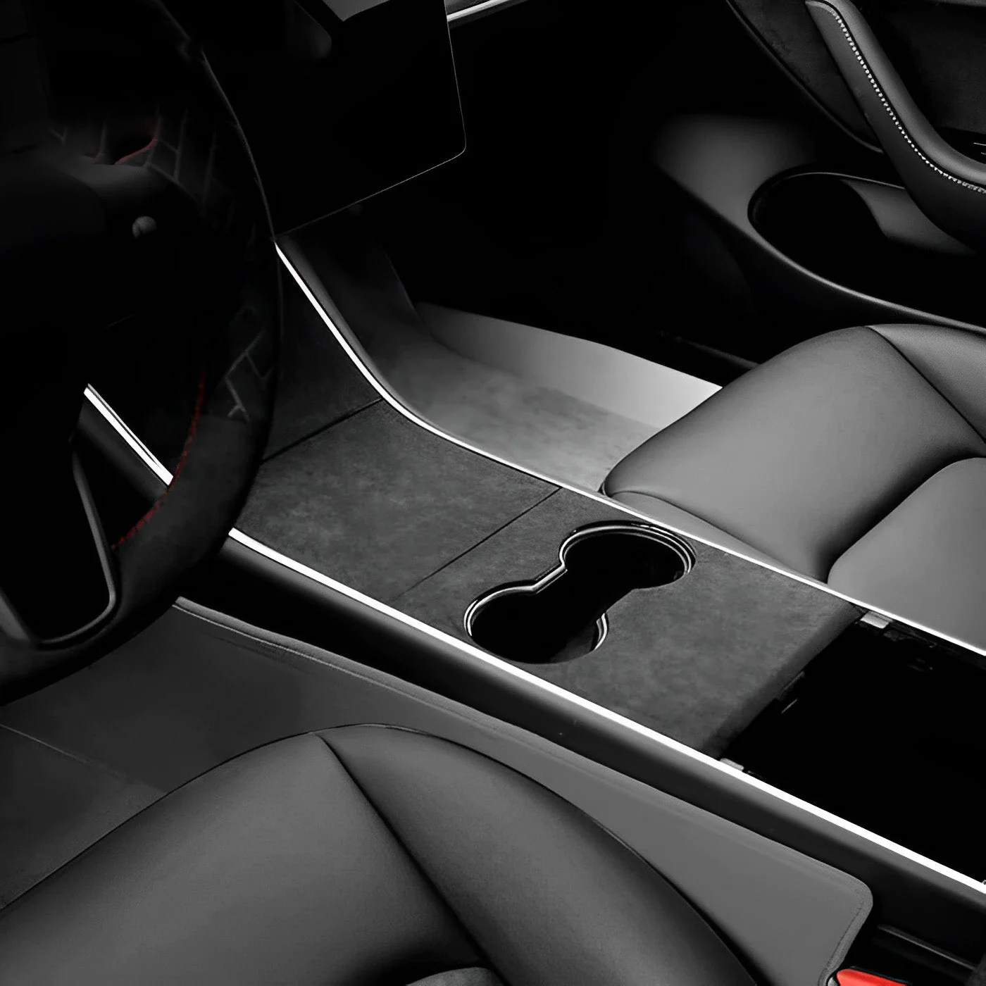 Alcantara Center Console Cover For Tesla Model 3/Y (2017-2023)
