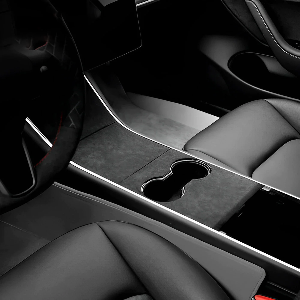 Alcantara Center Console Cover For Tesla Model 3/Y (2017-2023)