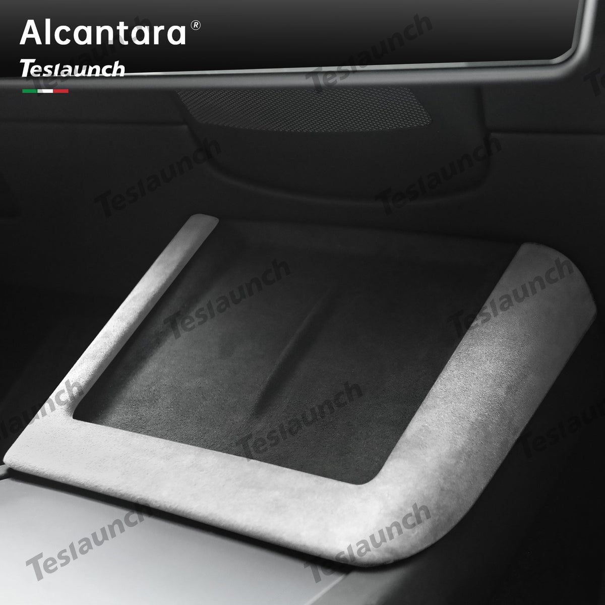 Couverture de cadre de charge de commande centrale d'Alcantara pour 2024 Model 3 Highland
