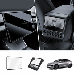 All-in-One Central Screen Tempered Glass & Frame Cover for Tesla Model YL 2026+