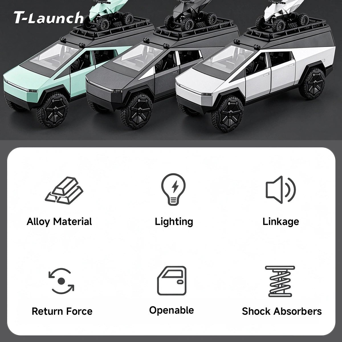1:24 Scale Alloy Pickup Camping RV Model - T-Launch