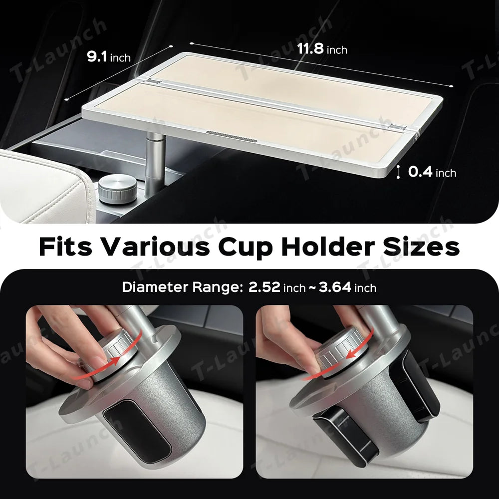 Aluminum Foldable Floating Car Table – Universal Fit for All Cars
