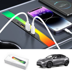 Voice-Controlled Ambient Light Charging Extension for Tesla Model 3/Y(2020-2024)