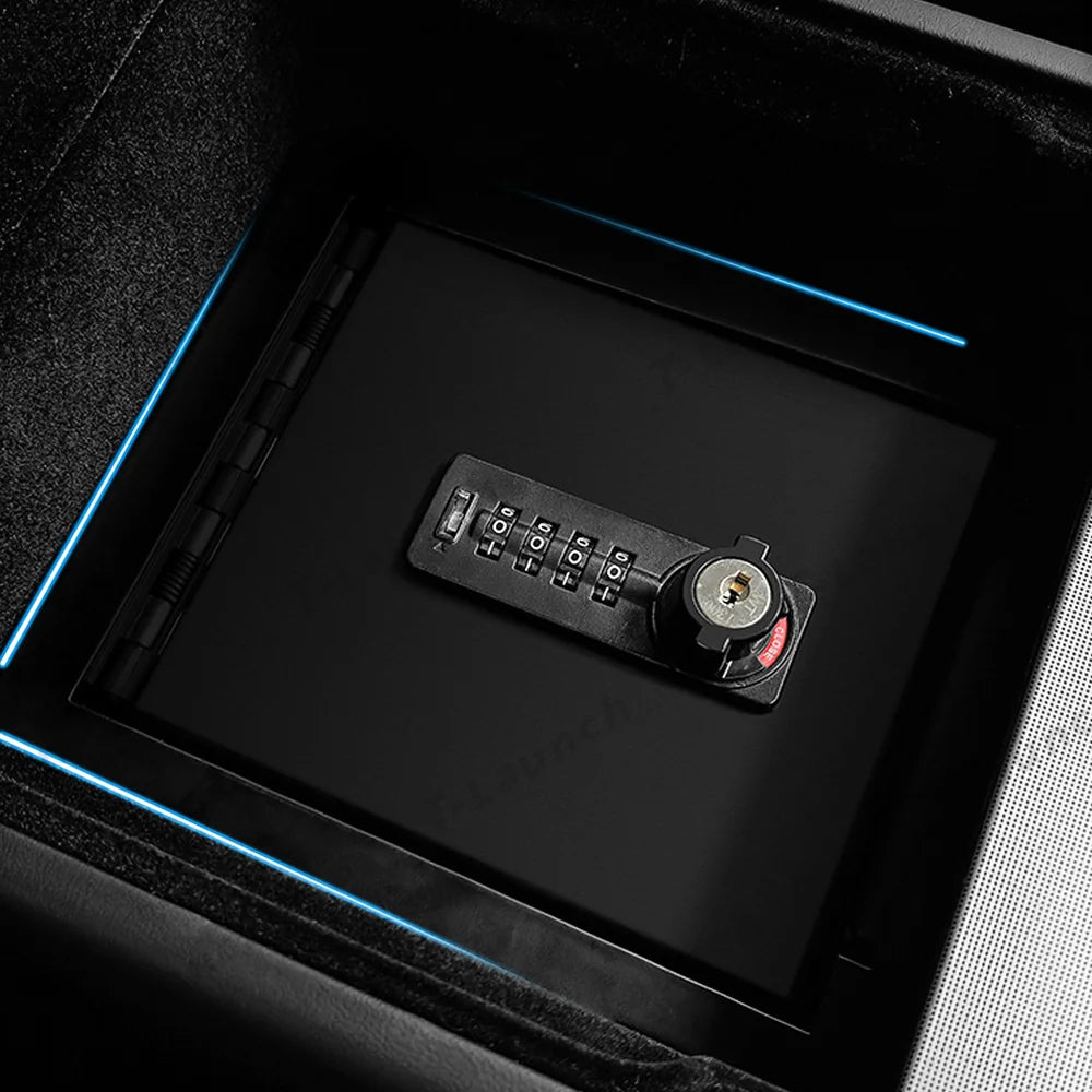 Anti-Theft Center Console Safe LockBox for Tesla Model Y Juniper 2025+ / Model 3 Highland 2024+