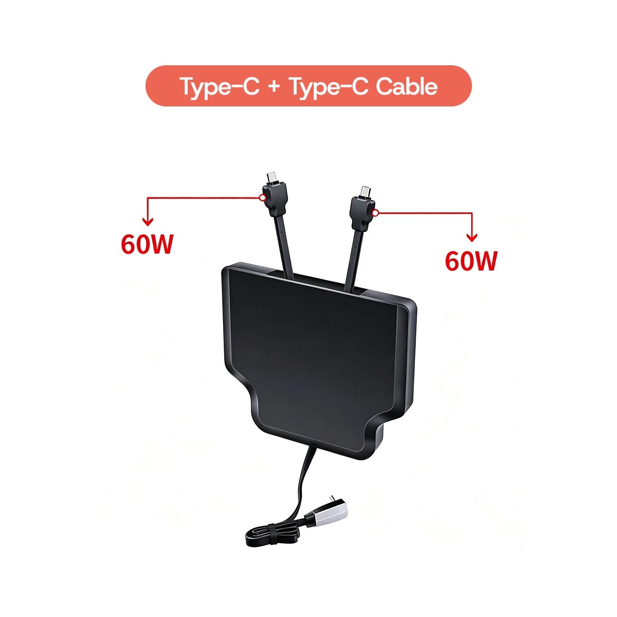 Armrest Retractable Charging Hub with Dual Cables for Tesla Model 3 2024+ / Model Y 2025+ - T-Launch