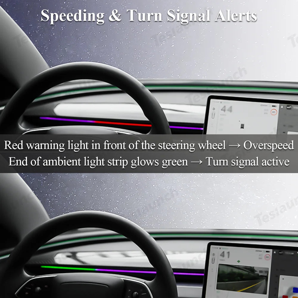 Blind Spot Detection (BSD) Smart Ambient Light for Tesla Model Y/3 (2017–2025+)