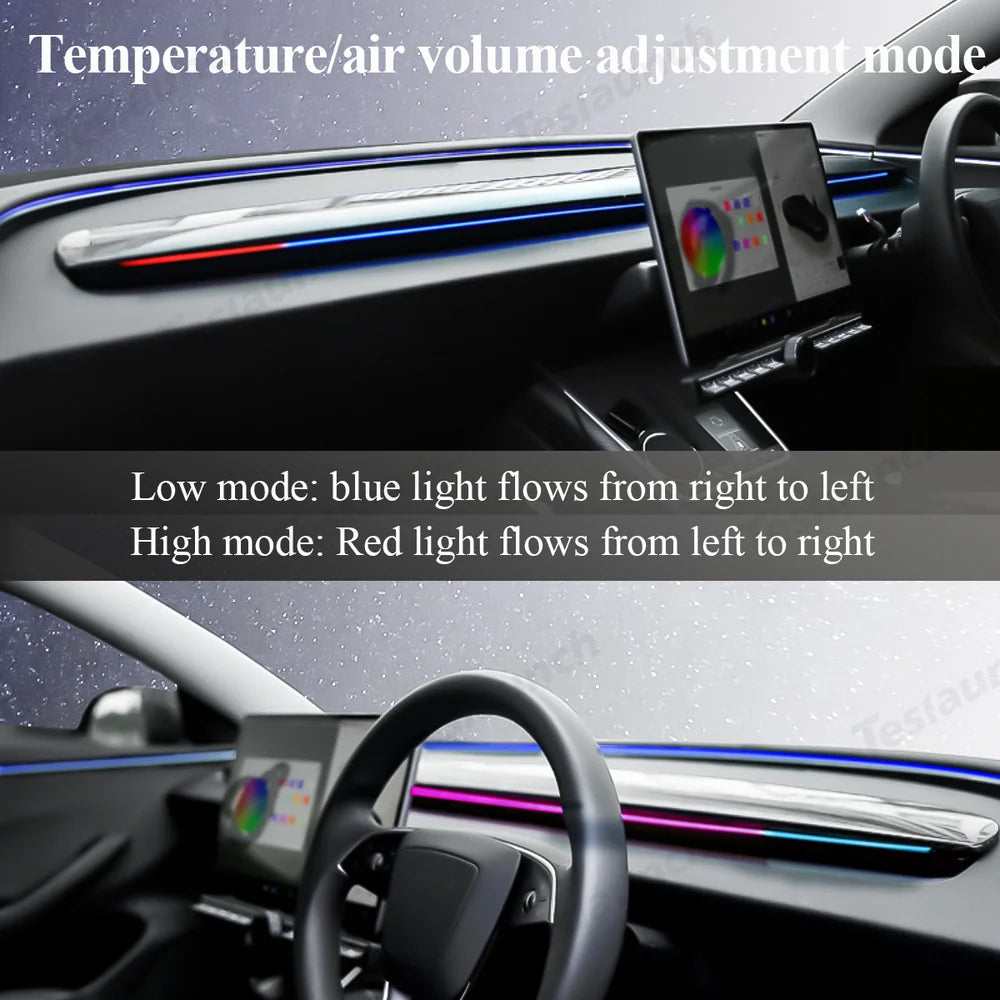Blind Spot Detection (BSD) Smart Ambient Light for Tesla Model Y/3 (2017–2025+)