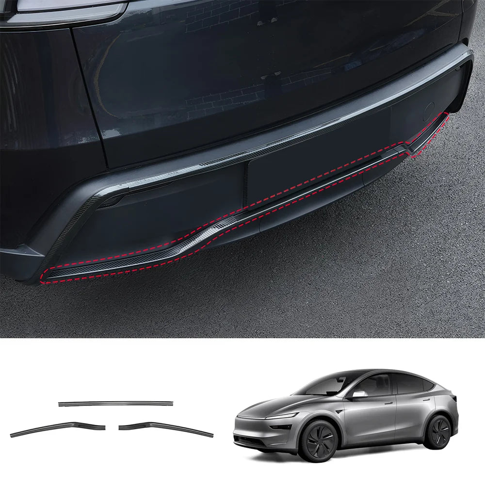 Stainless Steel Front & Rear Bumper Protector Trim for Tesla Model Y Juniper 2025+