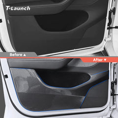 Carbon Fiber Style Door Anti-Kick Protector for Tesla Model Y Juniper 2025+