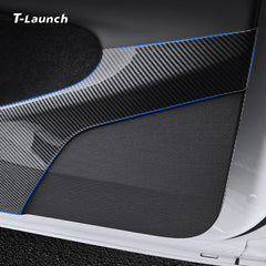 Carbon Fiber Style Door Anti-Kick Protector for Tesla Model Y Juniper 2025+