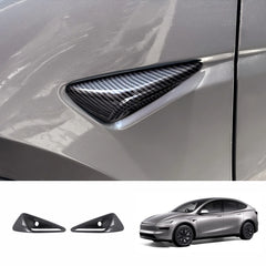 Carbon Fiber Pattern Turn Signal & Side Camera Covers (ABS) for Tesla Model YL 2026+