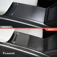 [Real Carbon Fiber] Center Console Cover For Model X 2021+