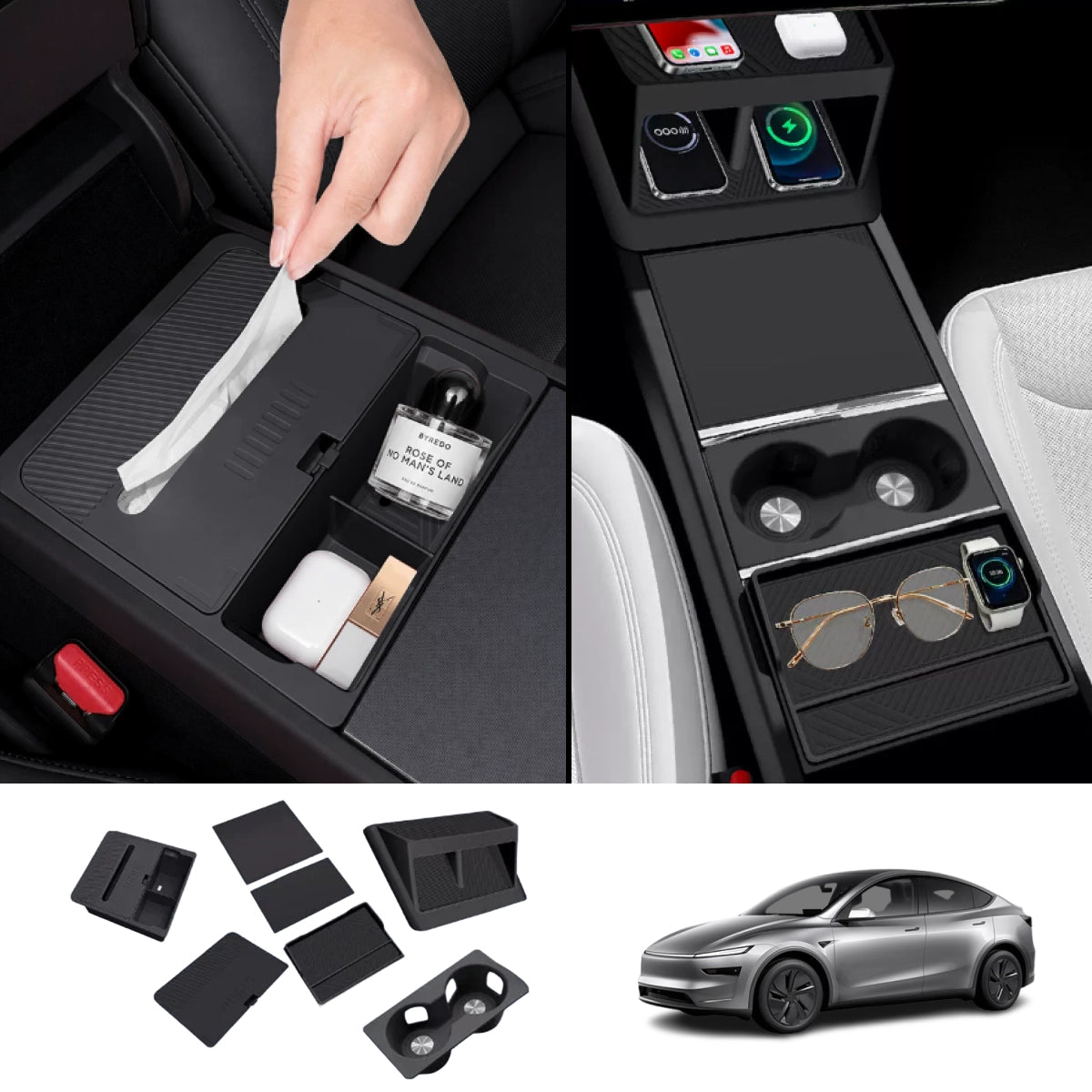 Center Console Organizer & Protector Full Set for Tesla Model Y Juniper 2025+
