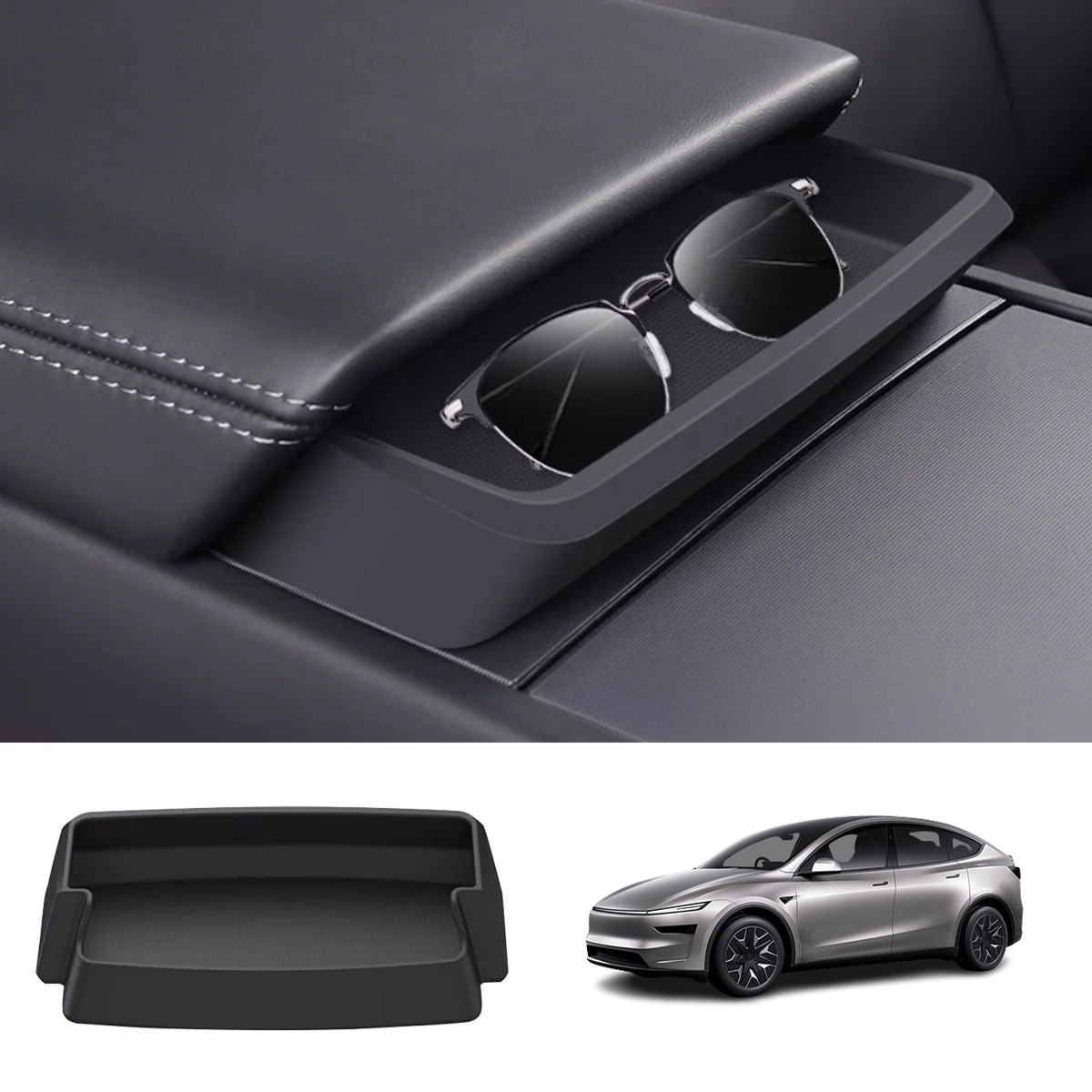 Center Console Armrest Sunglasses Storage Box for New Tesla Model YL 2026+