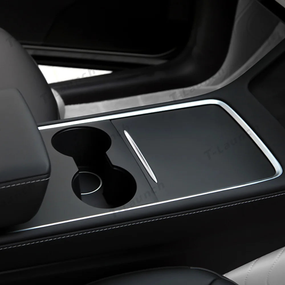 Model 3 & Y Center Console Cover (kolfibermönster ABS) (Gen.2) för Tesla(2021-2023)