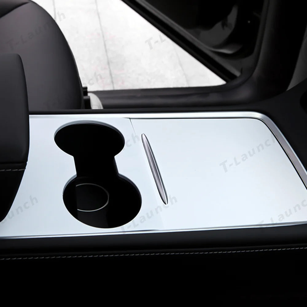 Model 3 & Y Center Console Cover (kolfibermönster ABS) (Gen.2) för Tesla(2021-2023)