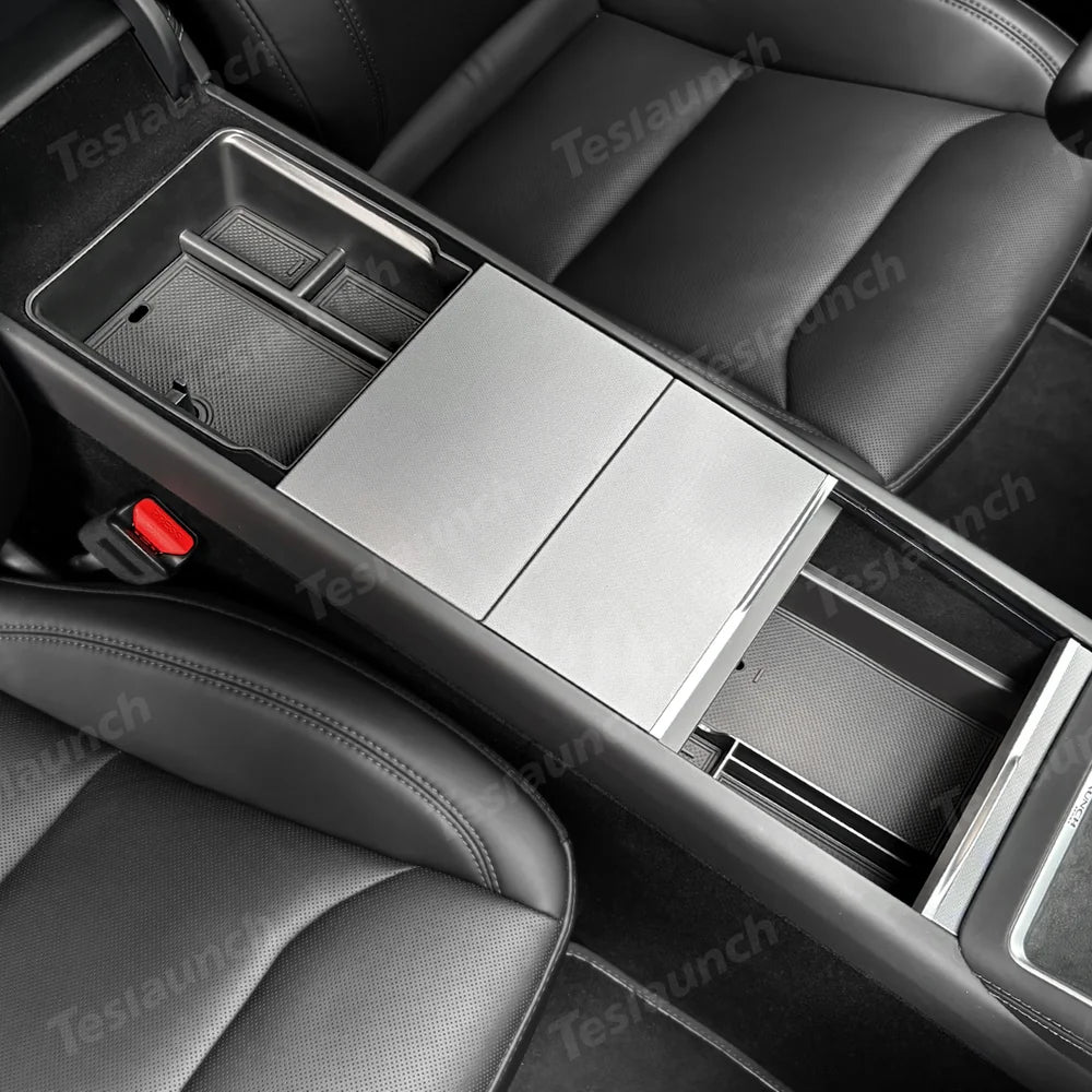 Organizador de consola central e caixa de apoio de braço para Tesla Model Y Juniper 2025+