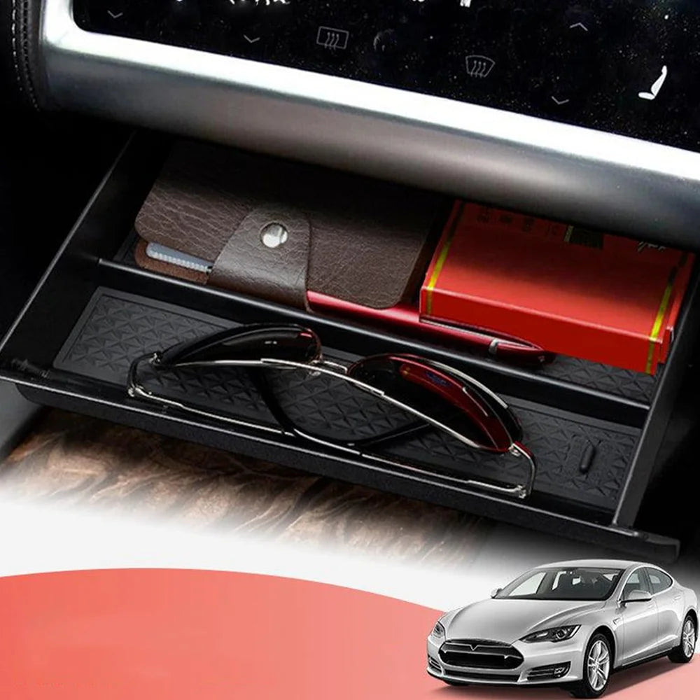 Model S X Центральна консоль Органайзер Ящик для зберігання Cubby Drawer для Tesla