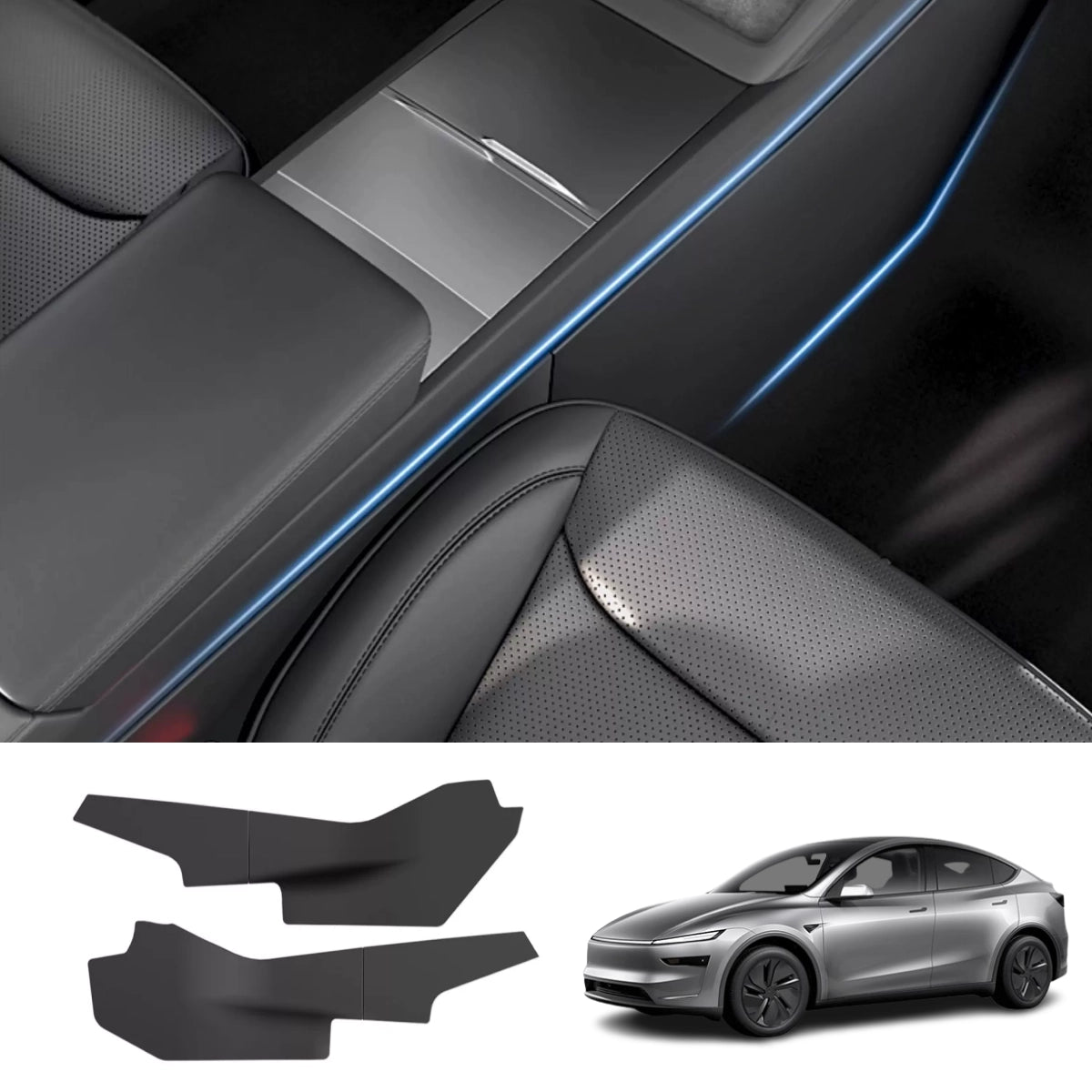 Center Console Side Anti-Kick Protector Covers for Tesla Model Y/Y L 2025+