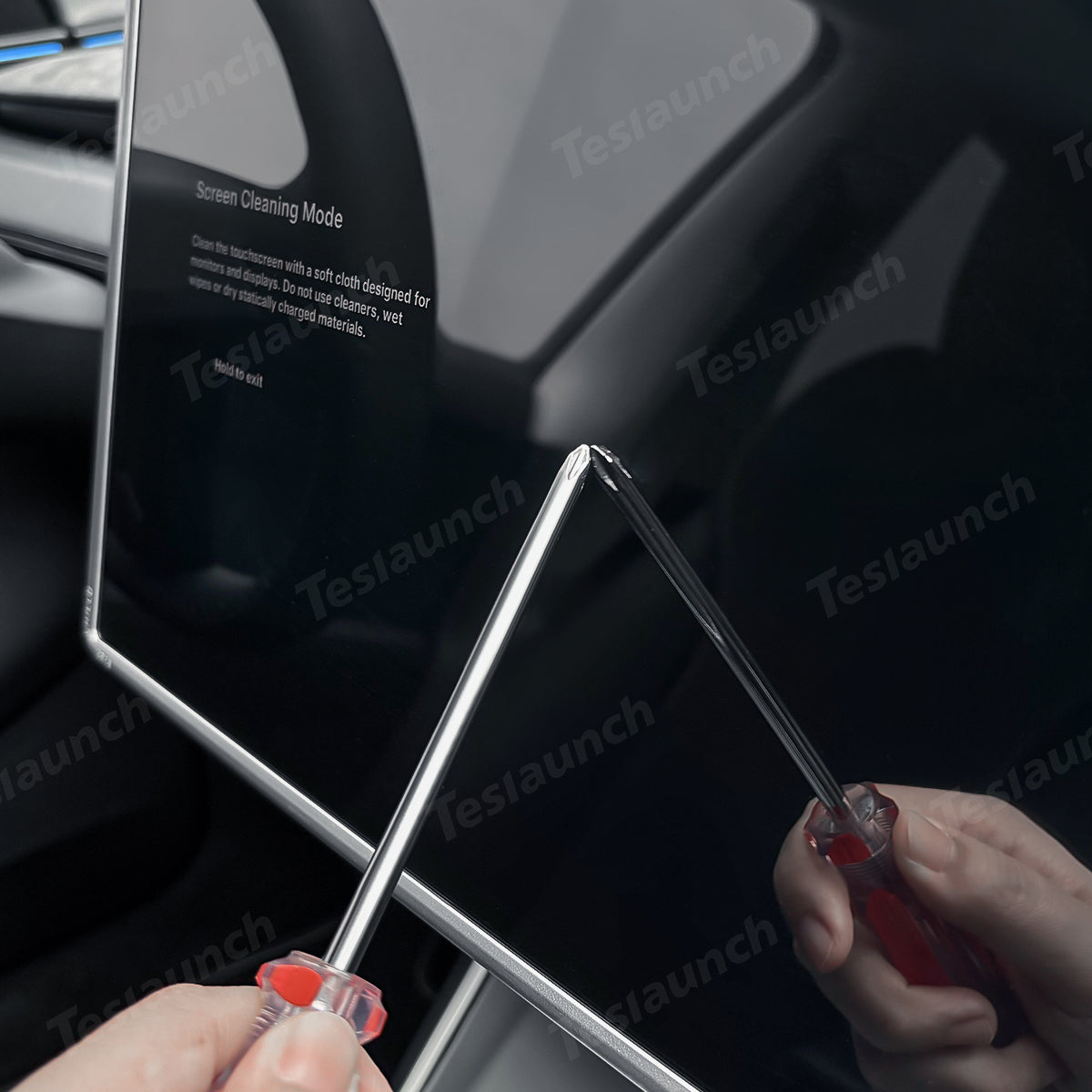 All-in-One Central Screen Tempered Glass & Frame Cover for Tesla Model Y Juniper 2025+