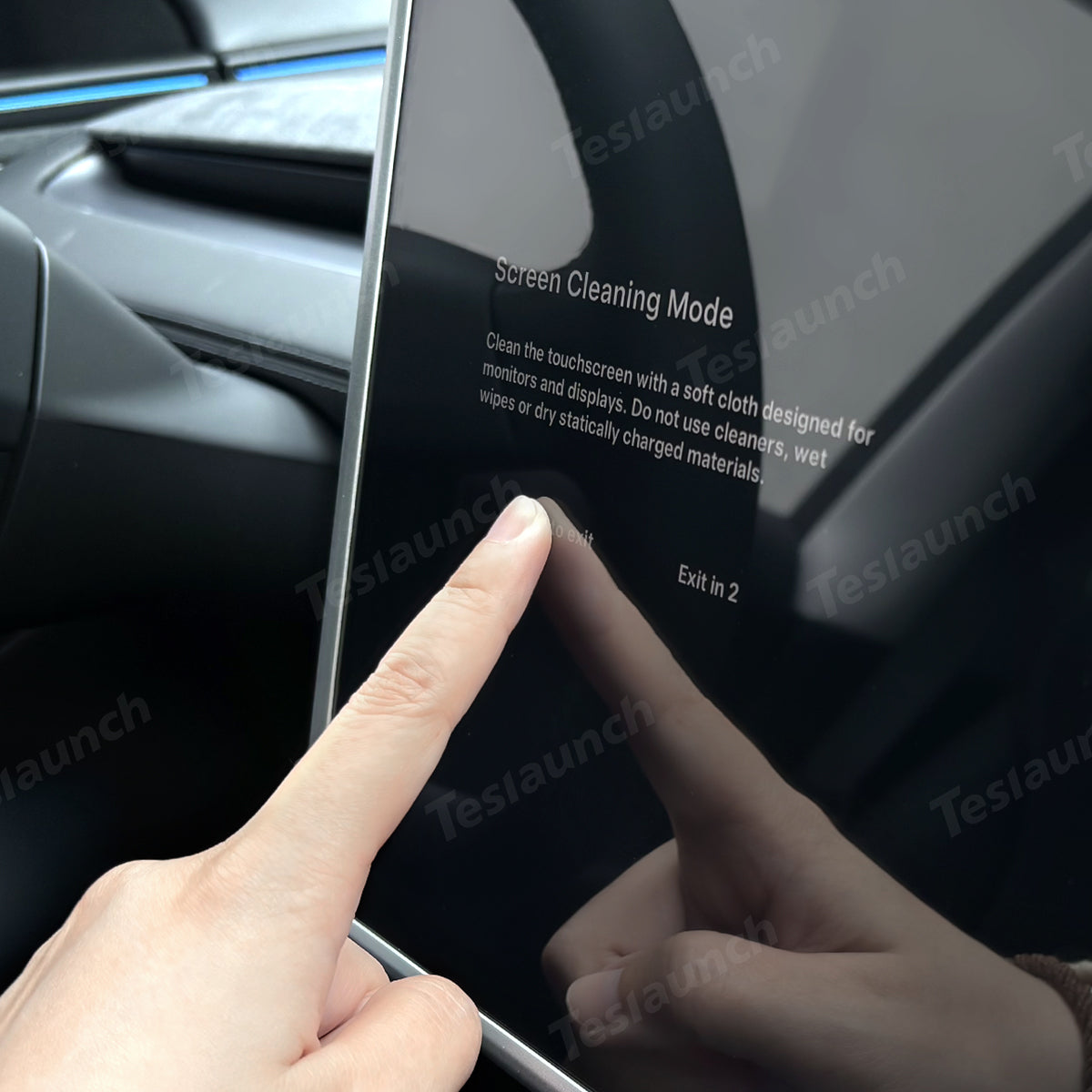 All-in-One Central Screen Tempered Glass & Frame Cover for Tesla Model Y Juniper 2025+
