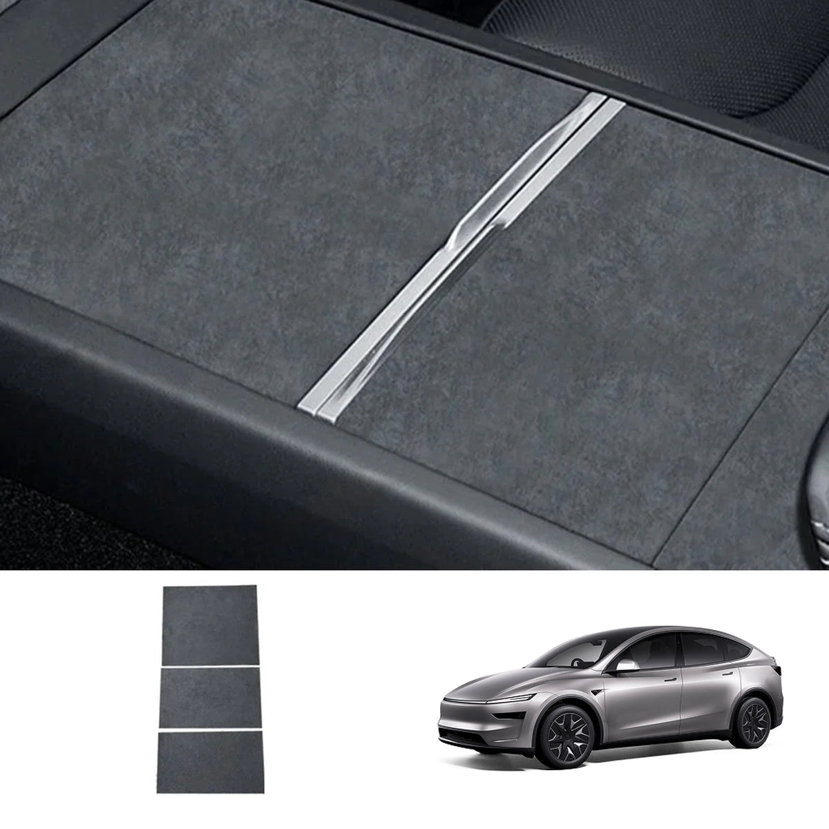 Alcantara Center Console Sticker Cover for Tesla Model YL 2026+