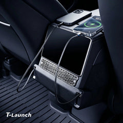 Rear Air Vent Charging Dock with Retractable Cables for Tesla Model Y L 2026+