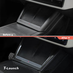 [Real Carbon Fiber] Central Control Charging Frame Cover For Model X 2021+