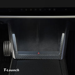 [Real Carbon Fiber] Central Control Charging Frame Cover For Model X 2021+