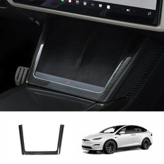 [Real Carbon Fiber] Central Control Charging Frame Cover For Model X 2021+