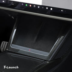 [Real Carbon Fiber] Central Control Charging Frame Cover For Model X 2021+