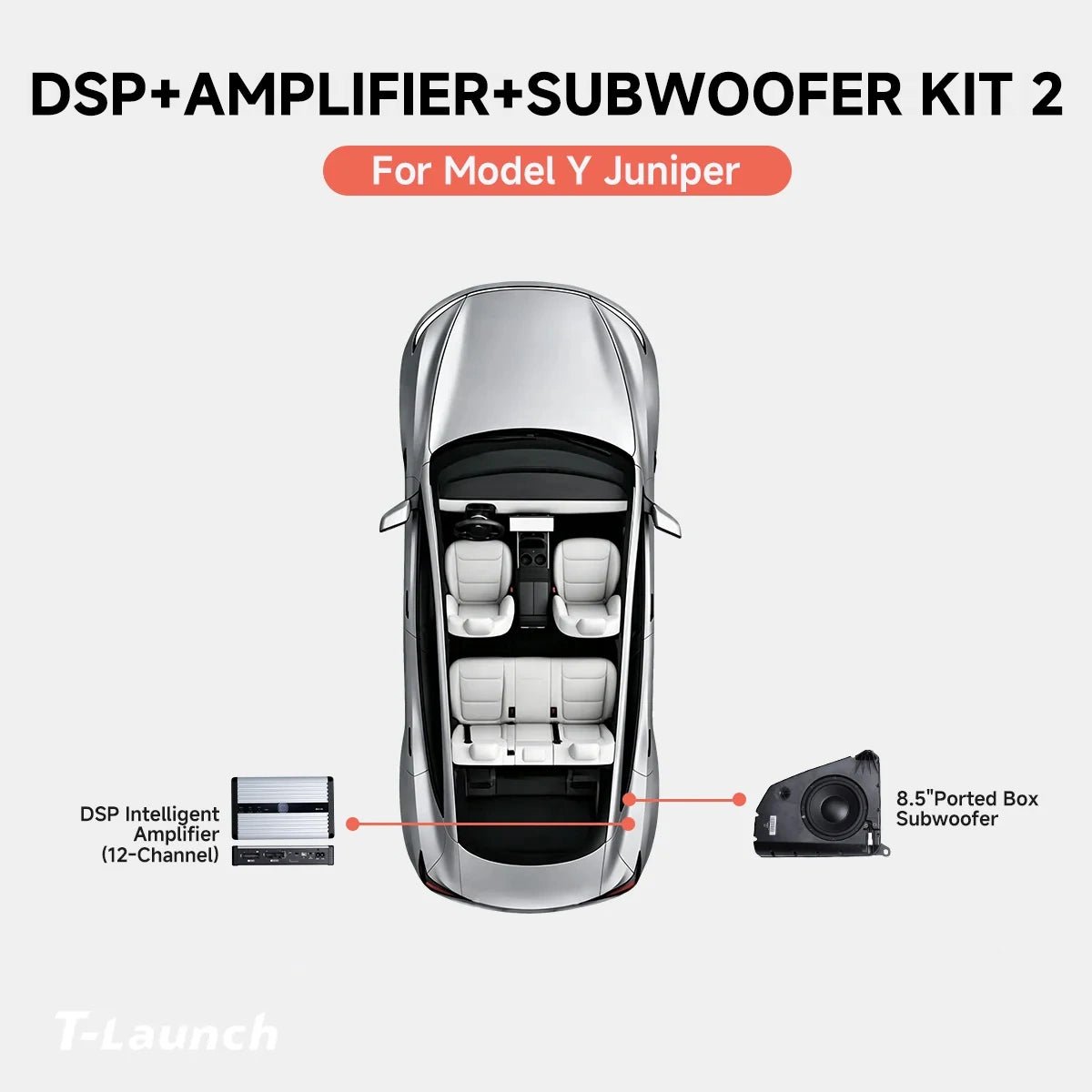 Complete Audio Upgrade System for Tesla Model Y Juniper - T-Launch