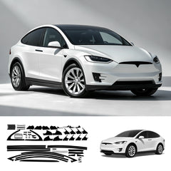 Complete Chrome Delete Vinyl Wrap Kit for Tesla Model X 2015-2020