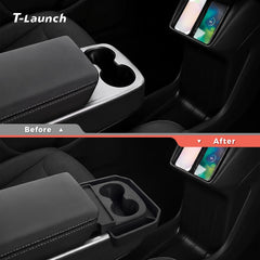 Cup Holder Insert Center Console Storage Organizer for Tesla Model Y Standard 2026+