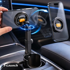 Telescopic 360° Rotating Cup Holder Magnetic Phone & Ipad Mount for Tesla Model 3/Y/S/X