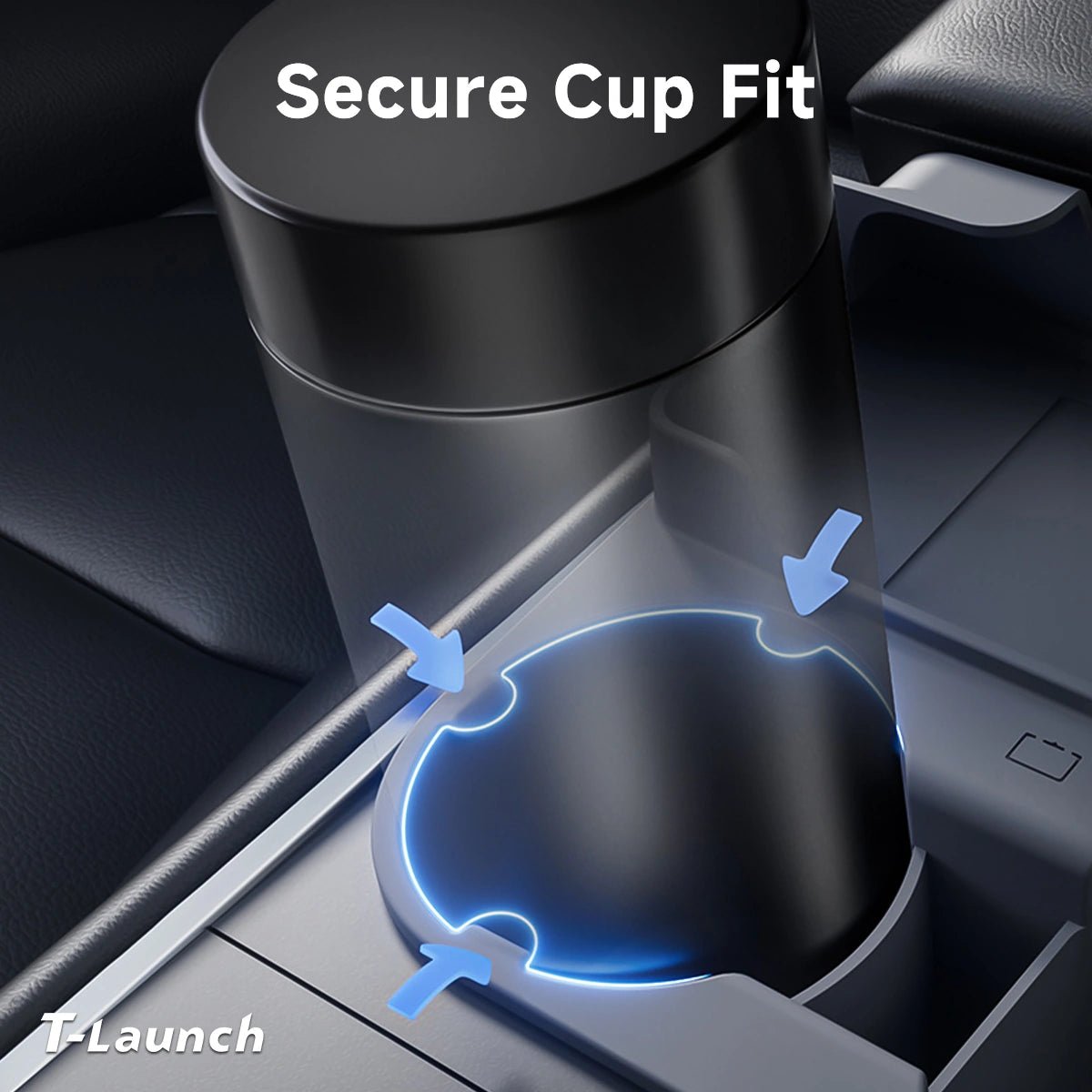Center Console Cup Holder & Sunglasses Organizer for Tesla Model 3 2021-2023/Model Y 2021-2024 - T-Launch