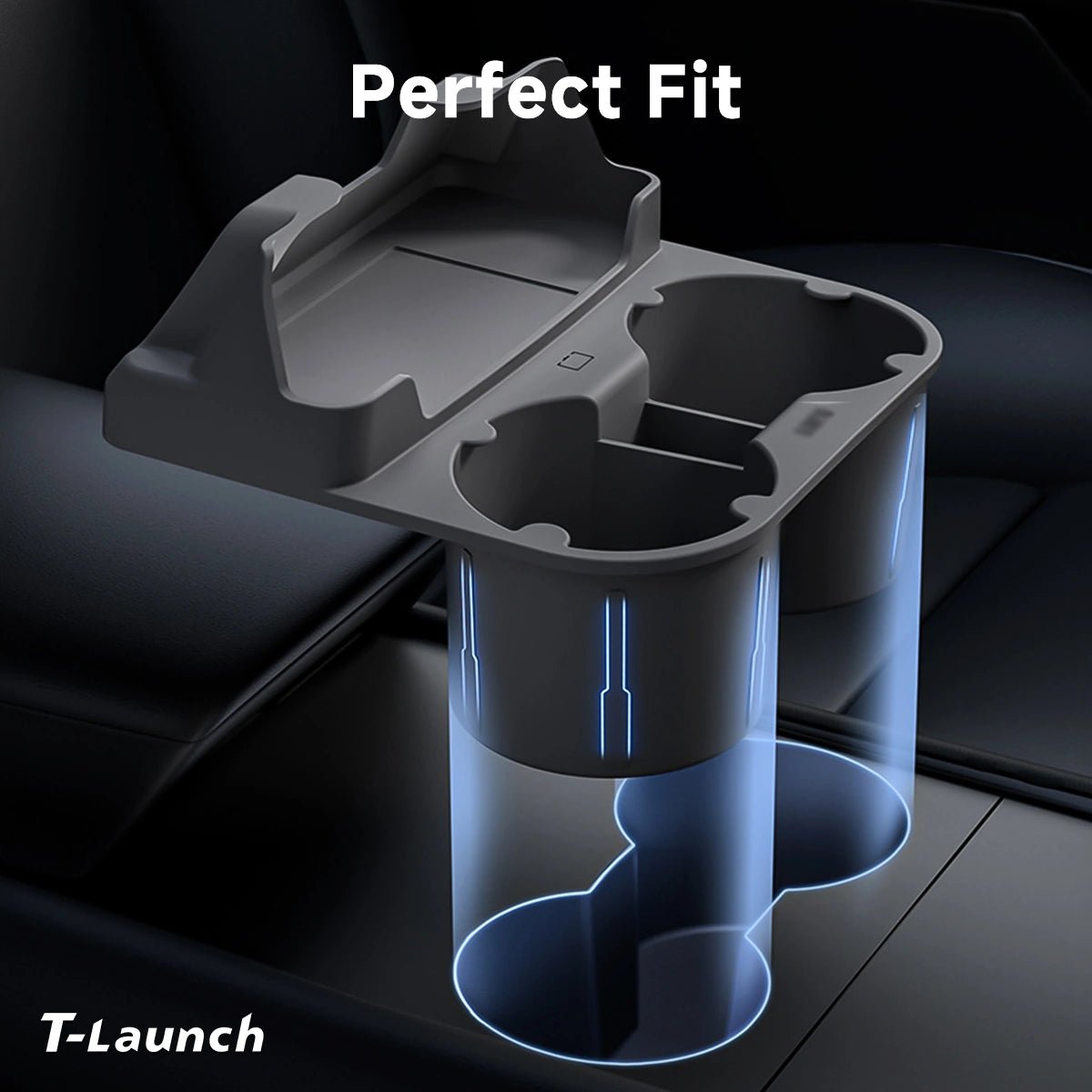 Center Console Cup Holder & Sunglasses Organizer for Tesla Model 3 2021-2023/Model Y 2021-2024 - T-Launch