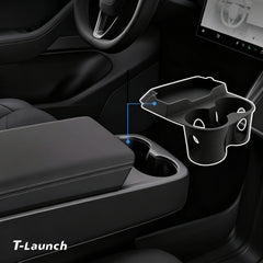 Center Console Cup Holder & Sunglasses Organizer for Tesla Model Y Standard 2025+